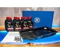 WOL 8HP 8 SPEED ZF TRANSMISSION GEARBOX SUMP FILTER OE 7L OIL SERVICE KIT FEBI-BILSTEIN HALDEX OIL & FILTER SERVICE KIT WITH OEM (ZF Transmission Filter, Oil Kit 7L)