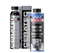 WOL Cera Tec 3721 300ml + Pro-Line Engine Flush 2427 500ml Additive Treatment Set - High Tech Ceramic Engine Wear Protection Additive - Petrol & Diesel Oil Cleaner Degreaser Additive