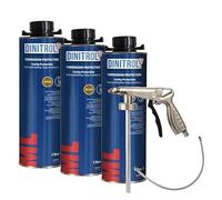 WOL DINITROL ML RUST PROOFING CAVITY WAX 1LITRE 3 UNITS + SPRAY GUN BOX SECTION DOOR DIN10