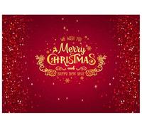 WOLADA 7x5ft Merry Christmas Backdrop Happy New Year Photography Backdrop Golden Glitter Red Dots Newborn Baby Show New Year Christmas Festival Family Invitation Home Party Backgroud Studio Prop 11725