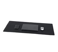 Wolaile Desk Pad 36x17 inches,PU Leather Desk Blotter,Non-Slip Base Waterproof Surface Office Desk Mat Protector,Old Desktop Cover Decor,Large Mouse Pad,Black