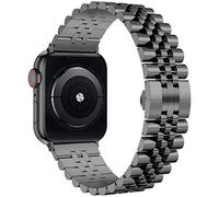 Wolait Compatible with Apple Watch Ultra 3/Ultra 2 Band 49mm 46mm 45mm 44mm 42mm,Stainless Steel Heavy iWatch Band with Butterfly Folding Clasp Link Bracelet for Series 11-1/SE3/2/Men,Space Gray