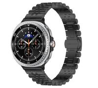 Wolait Stainless Steel Band for Samsung Galaxy Watch 8 40mm 44mm/Classic 46mm 2025 Bands,No Gap Business Metal Strap for Galaxy Watch 8 Band Men Women,Black