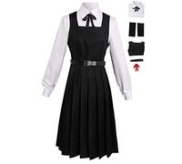Wolancy Cosplay Costume School Outfit Uniform Dress Shirt Cloak Jacket Skirt Suit Set, Mitaka Asa, X-Small