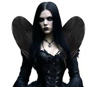 Wolancy Womens Evil Queen Hearts Stand up Collar Victorian Gothic Vampire Neck Collar Medieval Renaissance Standing Collar (Black, One Size)