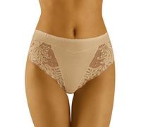 Wolbar High Waist Lace Women's Briefs WB408, Beige,L