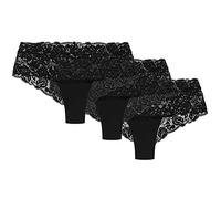 Wolbar Ladies Briefs With Lace WB413 3-Pack, Black,S