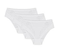 Wolbar Ladies Briefs with Lace WB51 3-Pack, White,L
