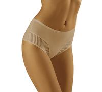 Wolbar Smooth Striped Woman Briefs WB129, Beige,L