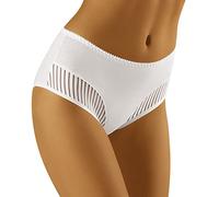 Wolbar Smooth Striped Woman Briefs WB129, White,2XL