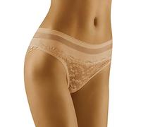 Wolbar Smooth Woman Lace Briefs WB404, Beige,M