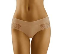 Wolbar Smooth Woman Lace Shorts WB403, Beige,XL