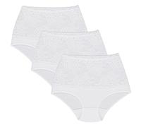 Wolbar Women's Briefs with Lace WB207 3-Pack, White,M