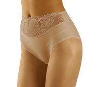 Wolbar Women's Cotton Lace Briefs WB415, Beige,2XL
