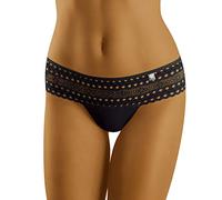 Wolbar Women's Lace Elastic Briefs Diamond 3519, Black,XL