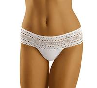Wolbar Women's Lace Elastic Briefs Diamond 3519, White,L
