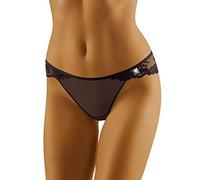 Wolbar Women's Lace Sheer Briefs Diamond 3518, Black,L
