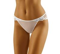 Wolbar Women's Lace Sheer Briefs Diamond 3518, White,M