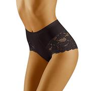 Wolbar Women's Sexy Shapewear Briefs Lace Panties High Waist WB184, Black,M