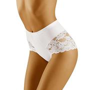 Wolbar Women's Sexy Shapewear Briefs Lace Panties High Waist WB184, White,M