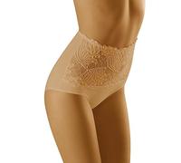 Wolbar Women's Sexy Shapewear Briefs Lace Panties High Waist WB207, Beige,2XL