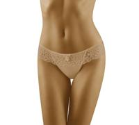 Wolbar Women's Sexy Shorts-Thongs Lace Low Waist Panties Briefs WB09, Beige,M