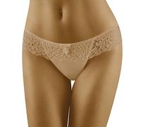 Wolbar Women's Sexy Shorts-Thongs Lace Low Waist Panties Briefs WB09, Beige,S