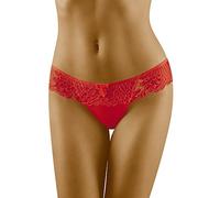Wolbar Women's Sexy Shorts-Thongs Lace Low Waist Panties Briefs WB09, Red,M