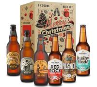 Wold Top and Red Rock Brewery Beer Gift Set in a Personalised Gift Box - 6 x 500ml British Beers and Ales - Christmas Beer Set with Personalised Gift Box