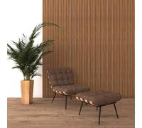 WOLDECOR Acoustic Wall Panels, Decorative Soundproofing Panel, Slat Wood Panels for Walls, Sound Absorbing 3D Wall Panel Kits, for Home, Offices, Studios, Living Rooms (275x100cm, 2 Pack, Teak)