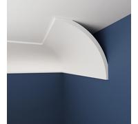 WOLDECOR Coving for Ceilings, White XPS Cornice, Lightweight Ceiling Coving & Moulding, Paintable Decorative Trim, Easy DIY Installation for Modern Interiors (6m, WW03)