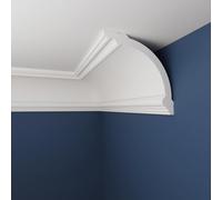 WOLDECOR Coving for Ceilings, White XPS Cornice, Lightweight Ceiling Coving & Moulding, Paintable Decorative Trim, Easy DIY Installation for Modern Interiors (Sample 20cm, WW06)