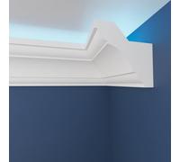 WOLDECOR Modern LED Ceiling Coving Cornice-Stylish XPS Lightweight Moulding Trim,Easy DIY Installation,Durable Decorative Coving for Walls and Ceilings with LED Lights (WLZ26, 2 Meters)