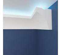 WOLDECOR Modern LED Ceiling Coving Cornice-Stylish XPS Lightweight Moulding Trim,Easy DIY Installation,Durable Decorative Coving for Walls and Ceilings with LED Lights (WLZ33, 10 Meters)