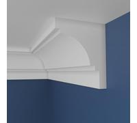 WOLDECOR XPS Cornice Coving - Decorative Coving Moulding for Ceilings, Lightweight Paintable Ceiling Coving Trim, Easy DIY Installation, Durable and Moisture Resistant (WS03, Internal Corner 20cm)