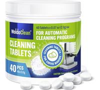 WoldoClean Coffee Machine Cleaning Tablets 40 - Espresso Machine Cleaner, Portafilter Cleaning, Coffee Oil Remover for Fully Automatic Devices