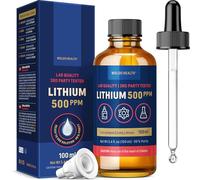 WoldoHealth Lithium Orotate 500 PPM 100 ml - High-Purity Solution, 0.5 mg Lithium/ml