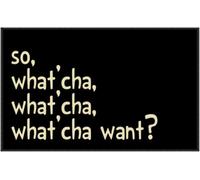 wolei Indoor Door Mat, Outdoor Inside Front Door Mats for Entrance So, What’cha Want Rubber Doormat Non-Slip Backing Floor Mat Washable Rugs for Entry,Kitchen,Bathroom,Porch,Home Decor 16X24 Inch