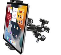woleyi Aluminum Bike Tablet Mount Camera Clamp, Handlebar Tablet Holder for Motorcycle, Bicycle, Scooter, Stroller, Wheelchair for iPad Pro Air Mini, Galaxy TabS, Z Fold, Fire, iPhone, 4.7-13" Devices