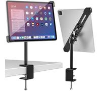 woleyi Anti-Theft Tablet Kiosk Stand Desktop - 360° Swivel Lockable Tablet Holder Countertop Mount with Dual Security Lock for 9-14" iPad Pro Air, Galaxy Tab, Surface for POS Register, Retail Business