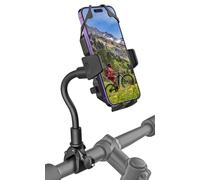 woleyi Bike Phone Mount Gooseneck, Flexible Bicycle Mobile Phone Holder for Motorcycle Scooter Stroller - Universal Handlebar Clamp for iPhone 15 Pro Max 14 13, Samsung, 4-7" Smartphones