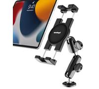 woleyi Drill Base Vehicle Tablet Holder for Car Truck RV Yacht Wall [Multi-Angle Adjustable] Dashboard Tablet Mount Heavy Duty with Aluminum Arm for iPad Pro Air Mini, Galaxy Tab, Phone, 4-13"