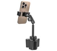 woleyi Metal Car Phone Mount for Cup Holder - Stable Durable Sturdy, Truck Cupholder Drink Holder Phone Stand with Adjustable Aluminum Arm for All Phones, iPhone 17 16 15 Pro Max, Galaxy S25 etc