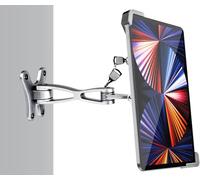 woleyi Tablet Wall Holder Mount with Anti Theft Security Lock and Key, Articulating Arm Security Tablet Stand for Kiosk, POS, Store for iPad Pro Air Mini, Galaxy Tabs, Surface, More 7-11" Tablets