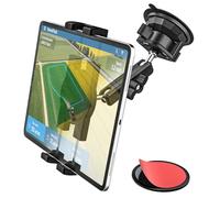 woleyi Tractor Tablet Holder Suction [Windshield Dashboard Window Mount] Ultra-Durable Metal Tablet Mount for Car Excavator Bulldozer for Tablets & Phones, iPad, Galaxy Tab - Aluminum Flexible Arm