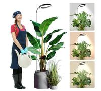 Wolezek Grow Lights - 80 LED Full Spectrum, 65in Plant Lights with 360° Gooseneck, 3 Color, 6/12/16H Timer, 5 Brightness, Height Adjustable, Black