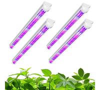 wolezek Grow Lights for Indoor Plants, 2FT T8 Full Spectrum Led Grow Light, with Dasiy Chain Design, 384LEDs(4/Pack) Plant Grow Lamp for Seedlings, Greenhouse(Red/Blue/White)