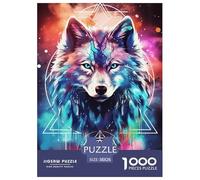 Wolf 1000 Piece Jigsaw Puzzle Educational Games Classic Jigsaw Puzzle Color Challenge for Travel Gifts,Present 38x26cm/1000pcs