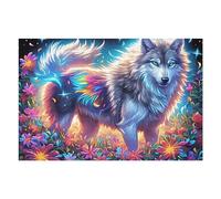 Wolf 1000 Piece Jigsaw Puzzle for Adults Luminous Enchanted Beasts Date Night Activity Couple Bonding Beautiful Design Ideal Anniversary Present 1000 PCS