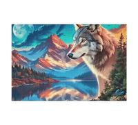 Wolf 1000 Piece Jigsaw Puzzle for Adults Magical Cosmic Creatures Solo Leisure Time Challenging Fun No Dust Pieces Great Gift for Puzzle Enthusiasts 1000 PCS